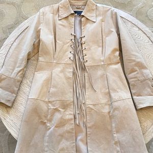 Genuine Suede Fringe Coat